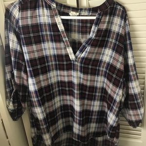 Plaid blouse